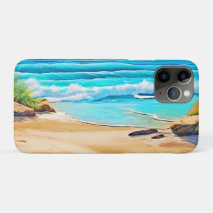 Sunny Beach Waves Design iPhone 11 Pro Case