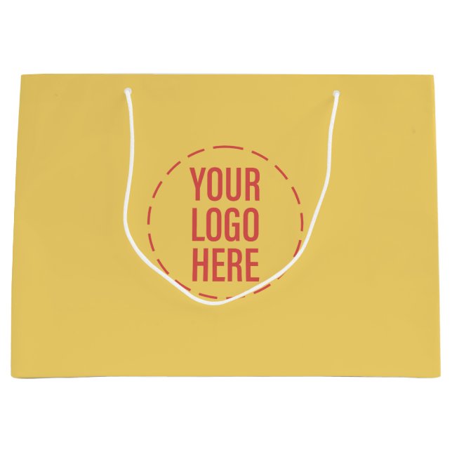 Sunny Beach Yellow Theme Brand Logo Large Gift Bag (Front)