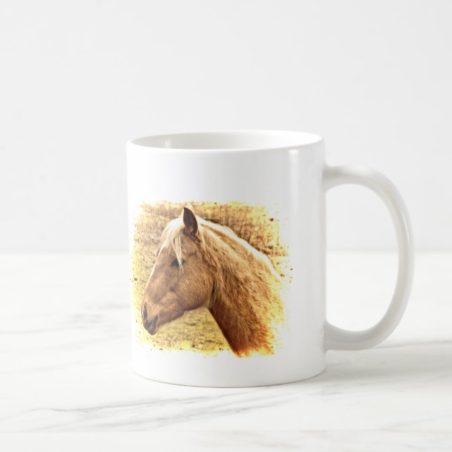 Sunny Blonde and Brown Horse Animal Mug (Right)
