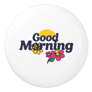 Sunny Bloom Morning Ceramic Knob