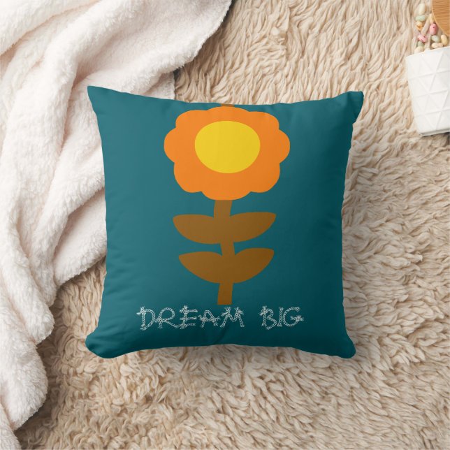 Sunny Bloom Throw Pillow (Blanket)