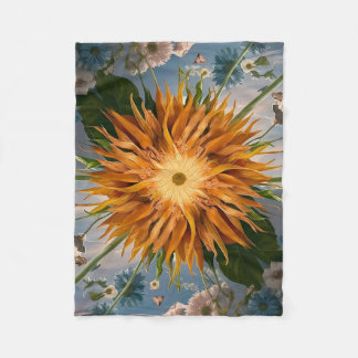 Sunny Blooms Garden Fleece Blanket