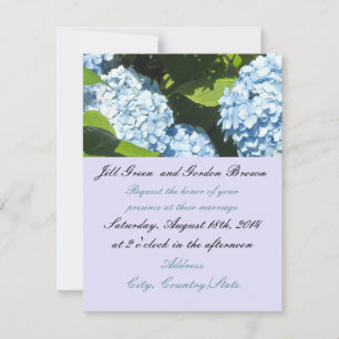 Sunny Blue Hydrangea Wedding Invitation