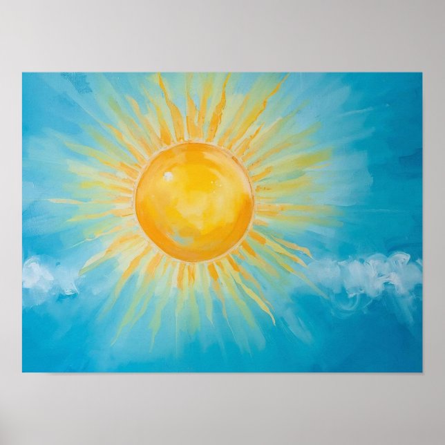 Sunny Blue Sky Art Poster (Front)