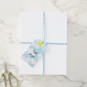 Sunny Blue Summer Sky with Clouds  Gift Tags