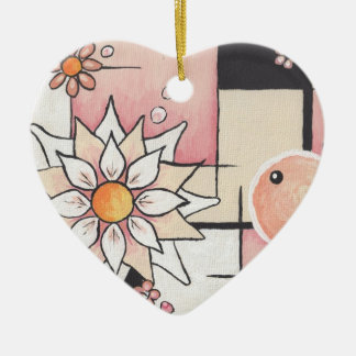Sunny Blush Ormament Ceramic Tree Decoration
