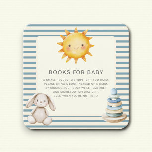 Sunny Bunny Books For Baby Baby Shower Enclosure  Card