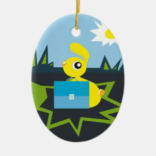 Sunny Bunny Ceramic Tree Decoration