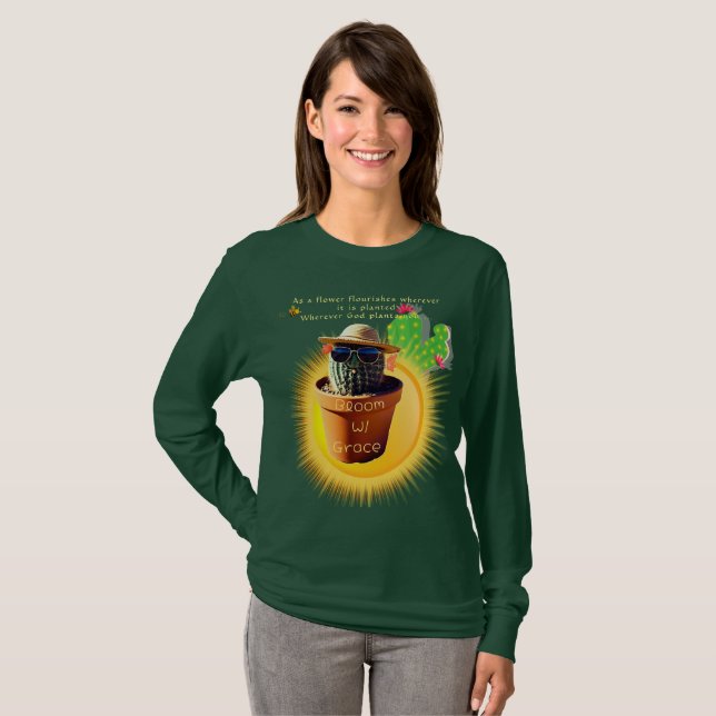 Sunny Cactus Bloom T-Shirt (Front Full)