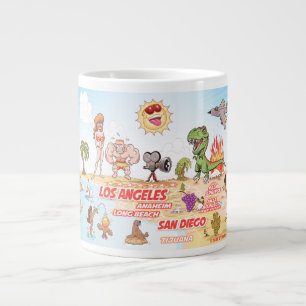 Sunny California Beach Paradise Jumbo Mug