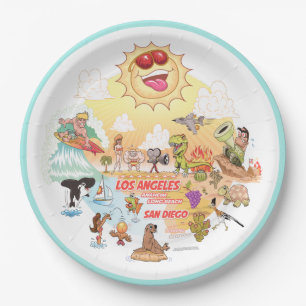 Sunny California Beach Plate
