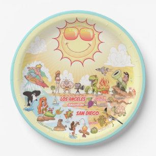 Sunny California Beach Plate