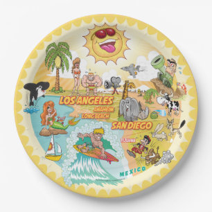 Sunny California Beach Plate