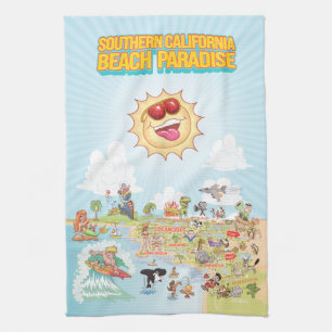 Sunny California Kitchen Towel