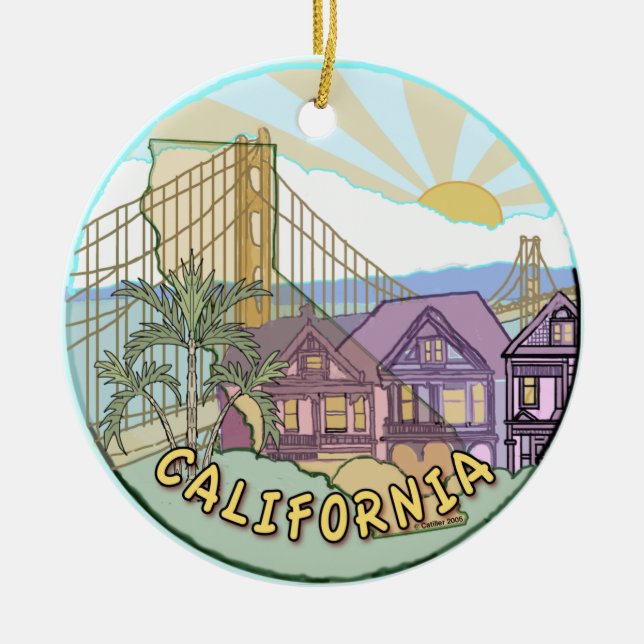 Sunny California Ornament  (Front)