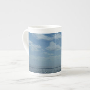 Sunny Caribbean Sea Blue Ocean Bone China Mug