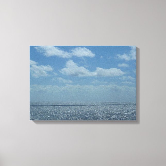 Sunny Caribbean Sea Blue Ocean Canvas Print (Front)