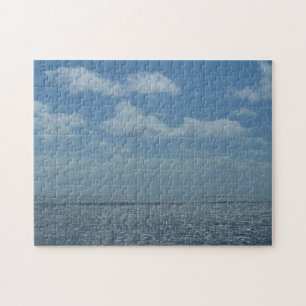 Sunny Caribbean Sea Blue Ocean Jigsaw Puzzle