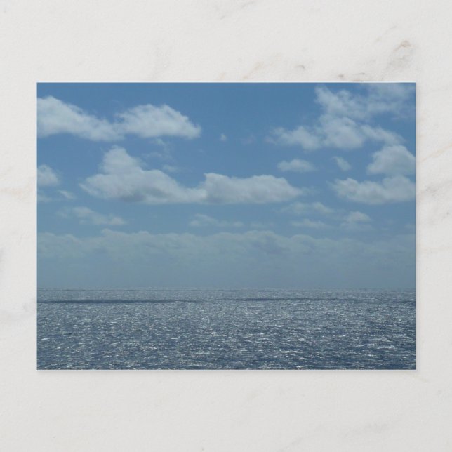 Sunny Caribbean Sea Blue Ocean Postcard (Front)