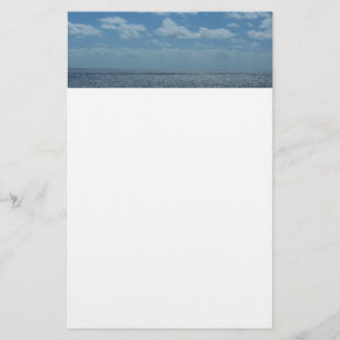 Sunny Caribbean Sea Blue Ocean Stationery