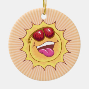 Sunny Cartoon Ceramic Ornament