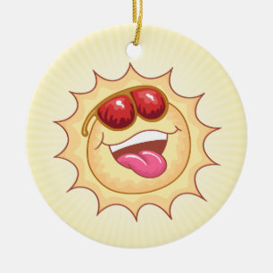 Sunny Cartoon Ceramic Ornament