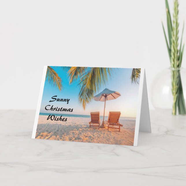 ***SUNNY CHRISTMAS WISHES*** HOLIDAY CARD (Front)