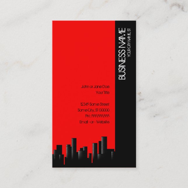 sunny cityscape business card (Front)