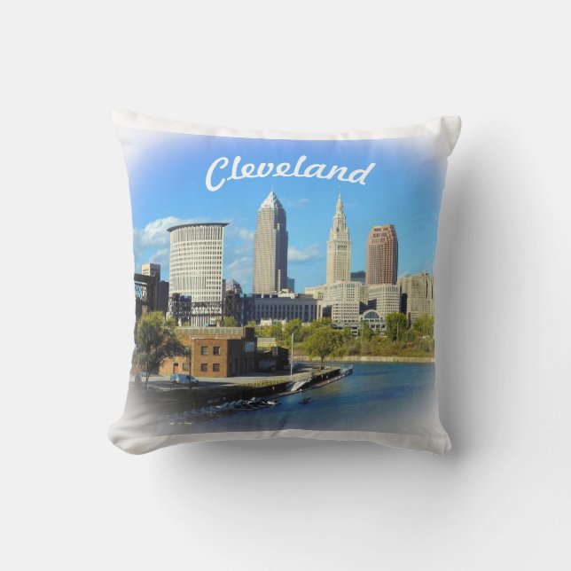  Sunny Cleveland River View Cushion (Front)