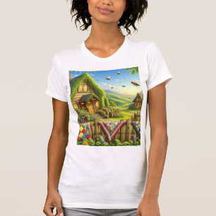 Sunny Cottagecore Quilts & Honeybees – Cozy Countr T-Shirt