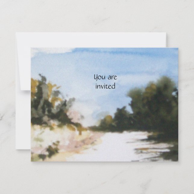 SUNNY COUNTRYSIDE IN TUSCANY ice Invitation (Front)