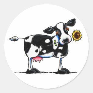 Sunny Cow Classic Round Sticker