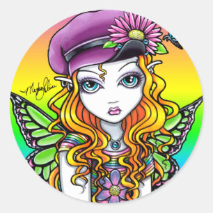 "Sunny" Cute Rainbow Butterfly Fairy Stickers