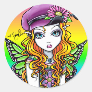 "Sunny" Cute Rainbow Butterfly Fairy Stickers