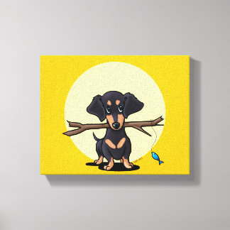 Sunny Dachshund Dog Canvas Print