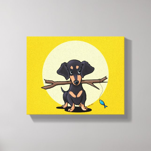 Sunny Dachshund Dog Canvas Print (Front)