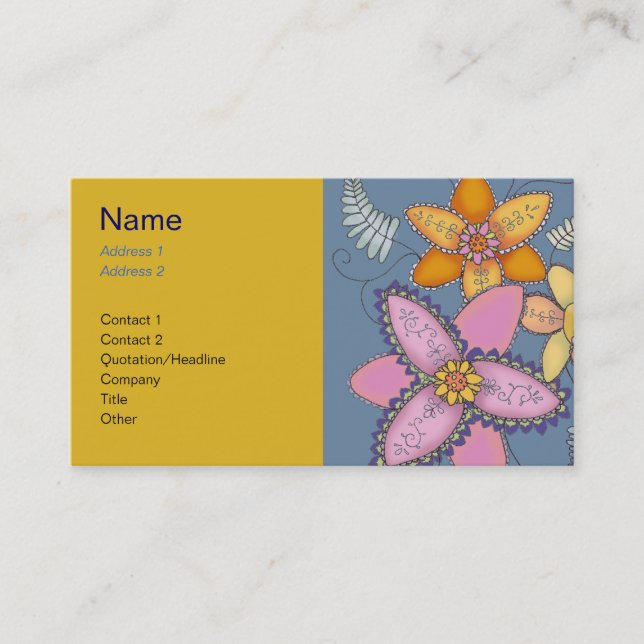 Sunny Daffodil Business Cards (Front)