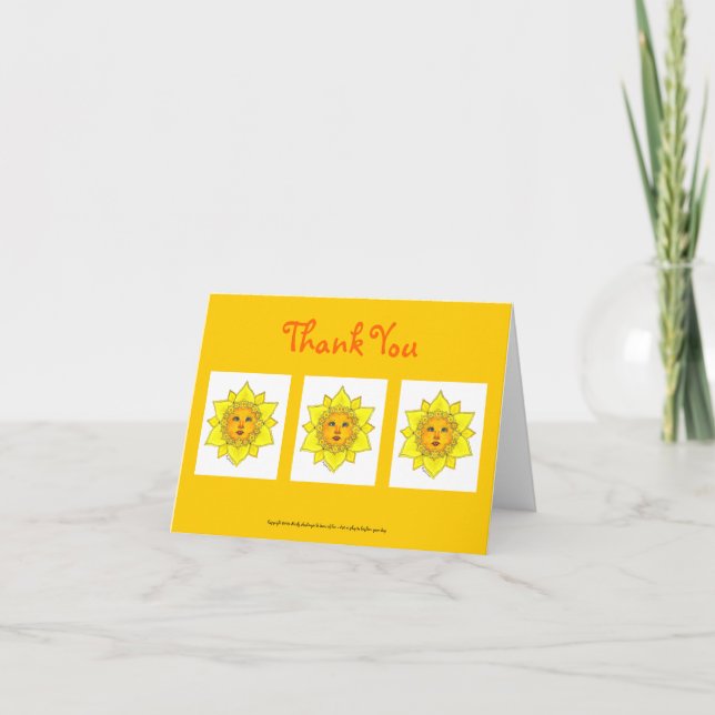 Sunny Daffodil - Note Card (Thank You) (Front)