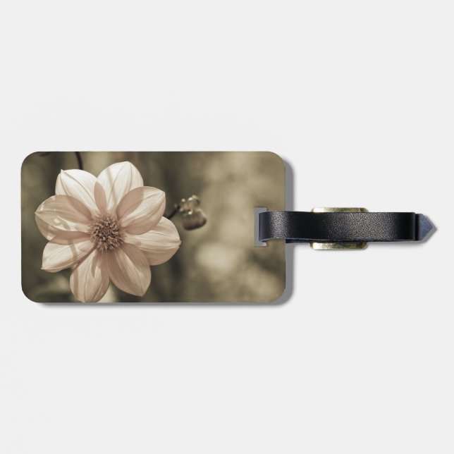 Sunny Dahlia Luggage Tag (Back Horizontal)