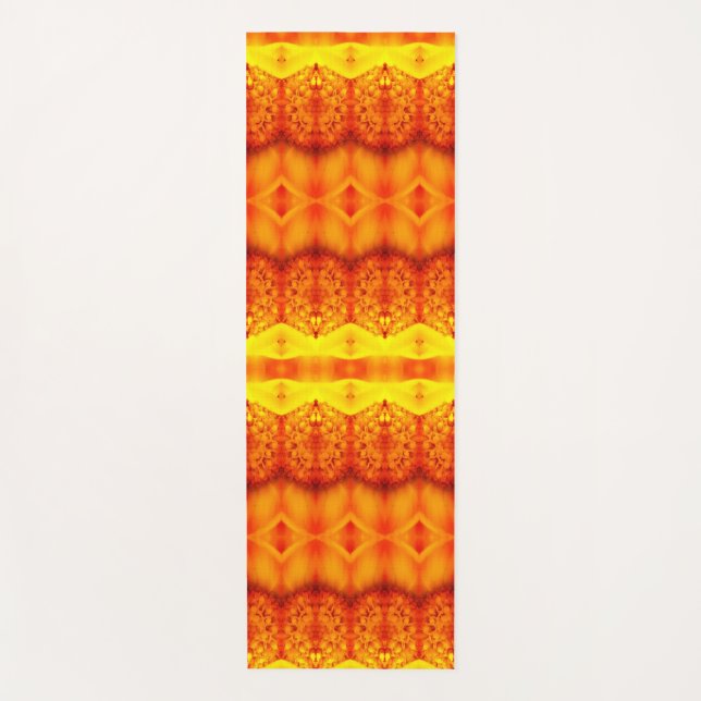 Sunny Daisy Ikat 3 Recoleta Yoga Mat (Front)
