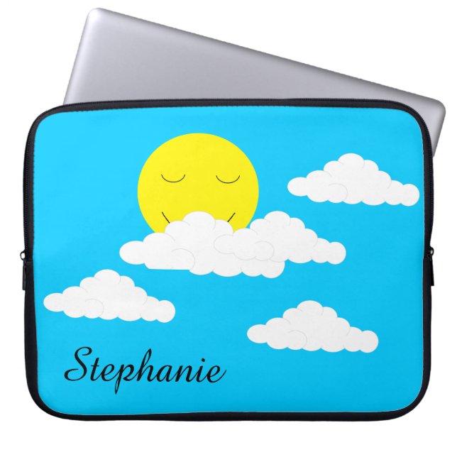 Sunny Day and Clouds: Laptop Sleeve (Front)