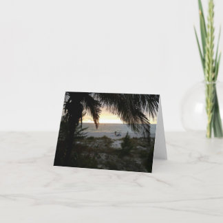 Sunny Day at Sunset Beach on Treasure Island Card