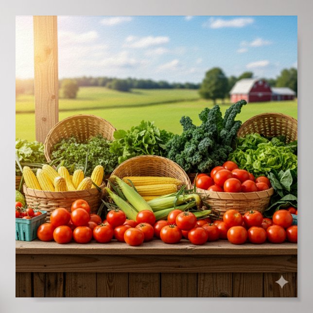 Sunny Day Farm Stand Poster (Front)