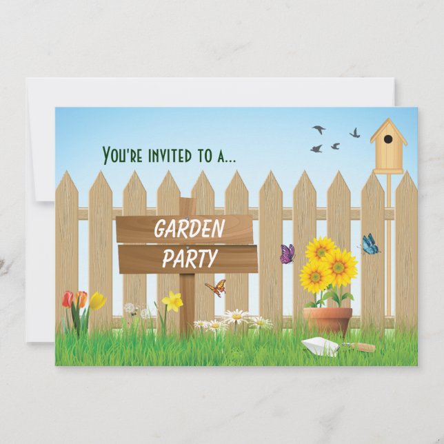 Sunny Day Garden Party Invitation (Front)