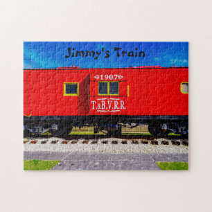 Sunny Day Red Caboose Brain Game Gift Jigsaw Puzzle