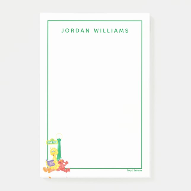 Sunny Day Sesame Street Pattern Post-it Notes (Front)