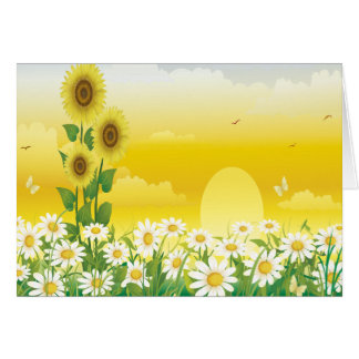 Sunny Day, Sunflowers and Flowers