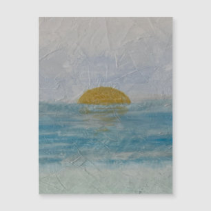 Sunny Day Watercolor Beach Magnetic Card