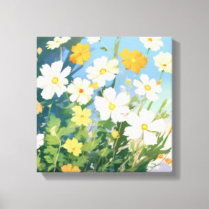 Sunny Day with Daffodils Canvas Print