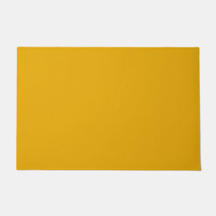 Sunny Daylily Yellow Solid Colour Print Doormat